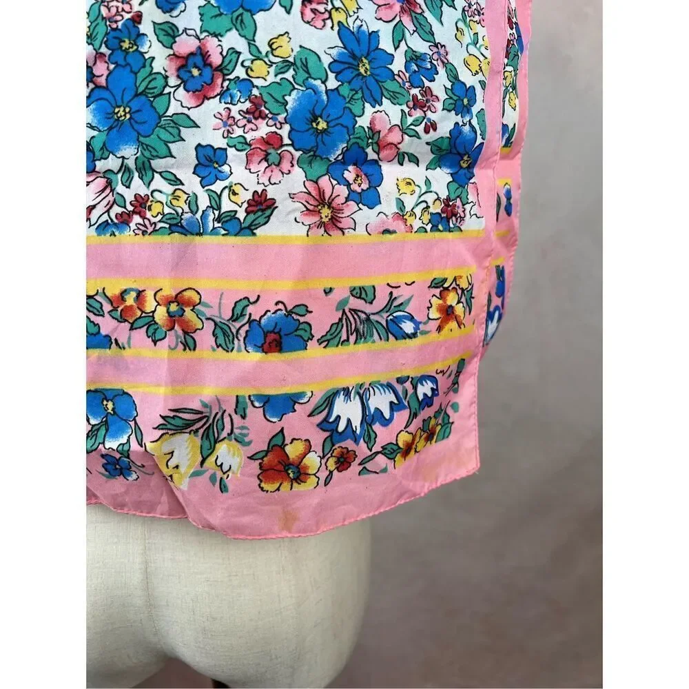 Vintage Floral Mod Style Scarf Head Scarf